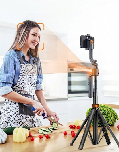 Trípode IA para móvil, cámara y GoPro 360°.